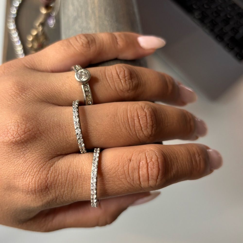 1* ring 925 Silver Diamond Sterling Rings* You choose one1 - Picture 4 of 10